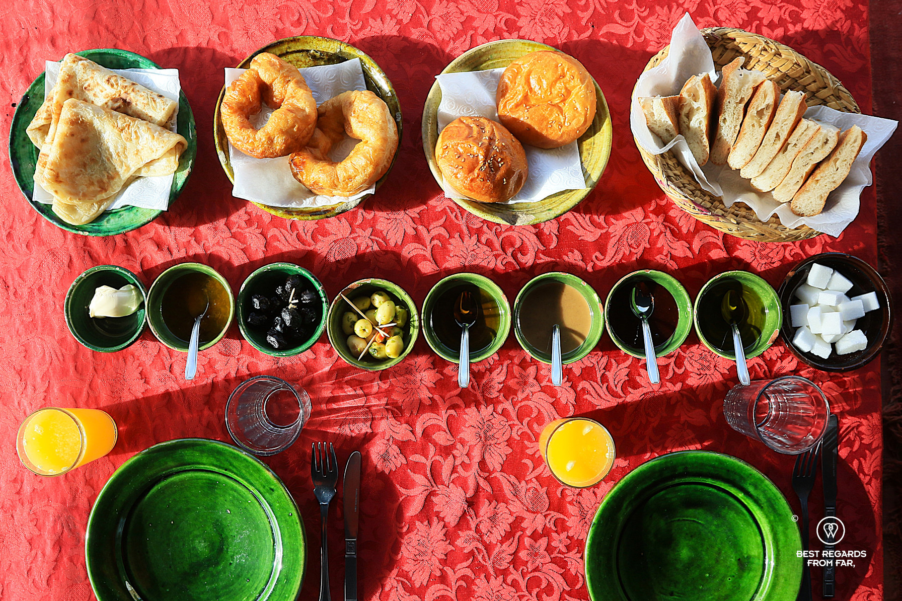 Moroccan breakfast.
