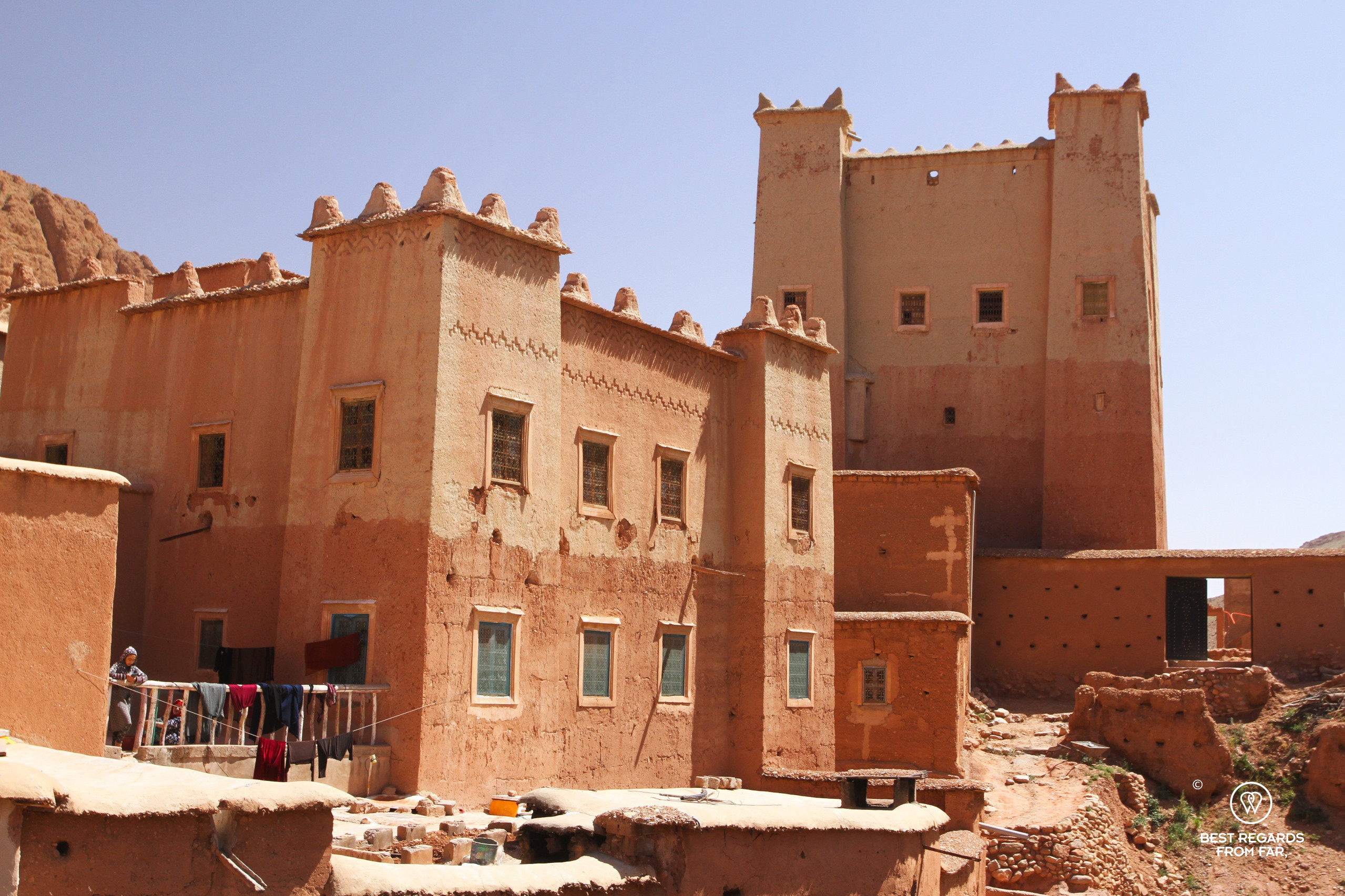 Kasbah in the Valley of the Roses in Morocco.