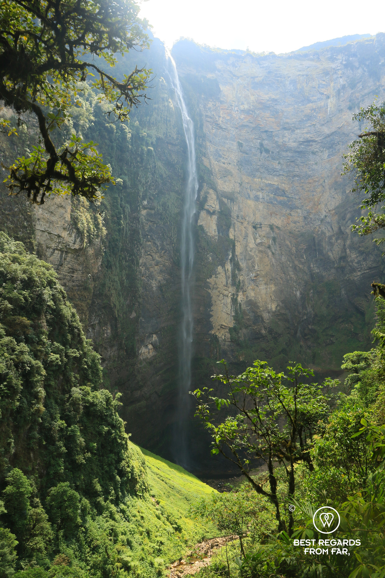 The Gocta waterfall in the Chachapoyas region of Peru.