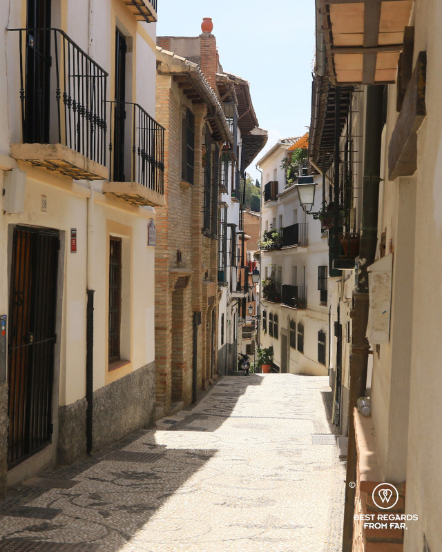 Alley in the Albaicin in Granada.