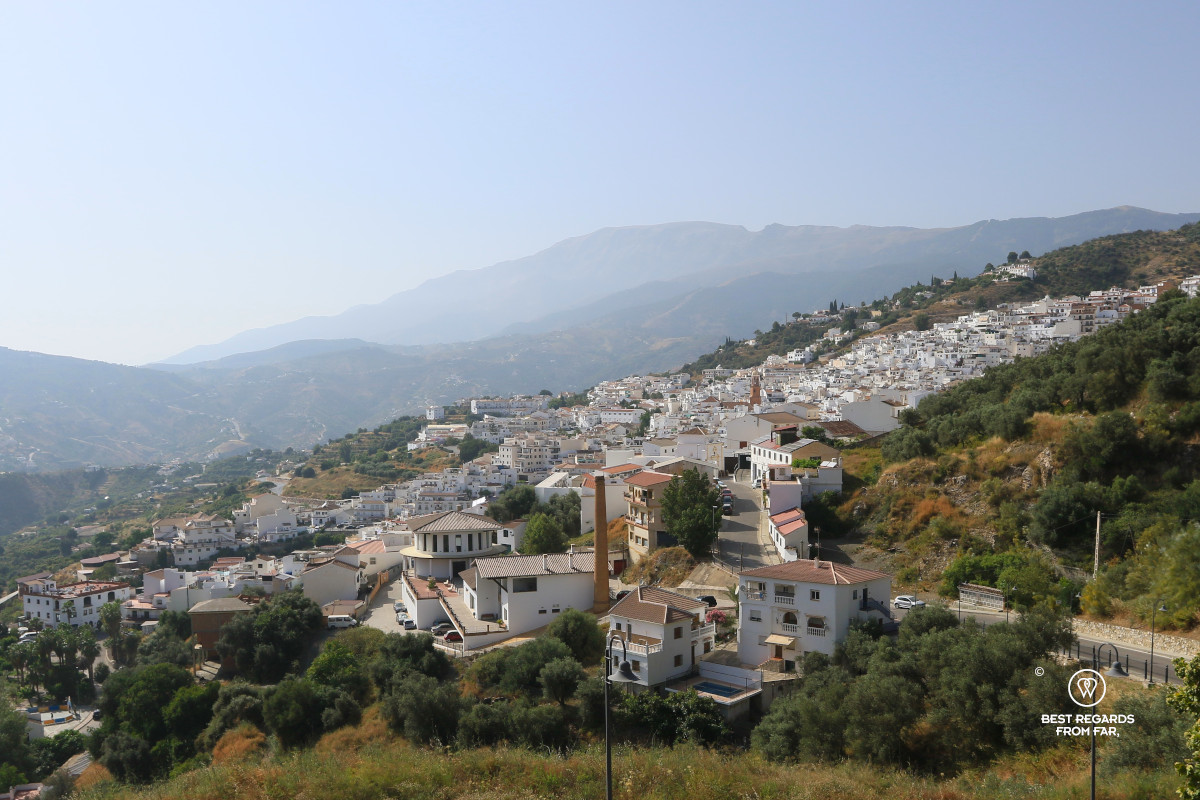 View on the white village of Competa in Andalusia.