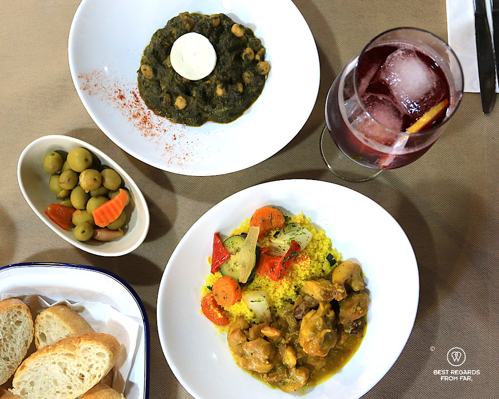 Typical dishes of Granada.