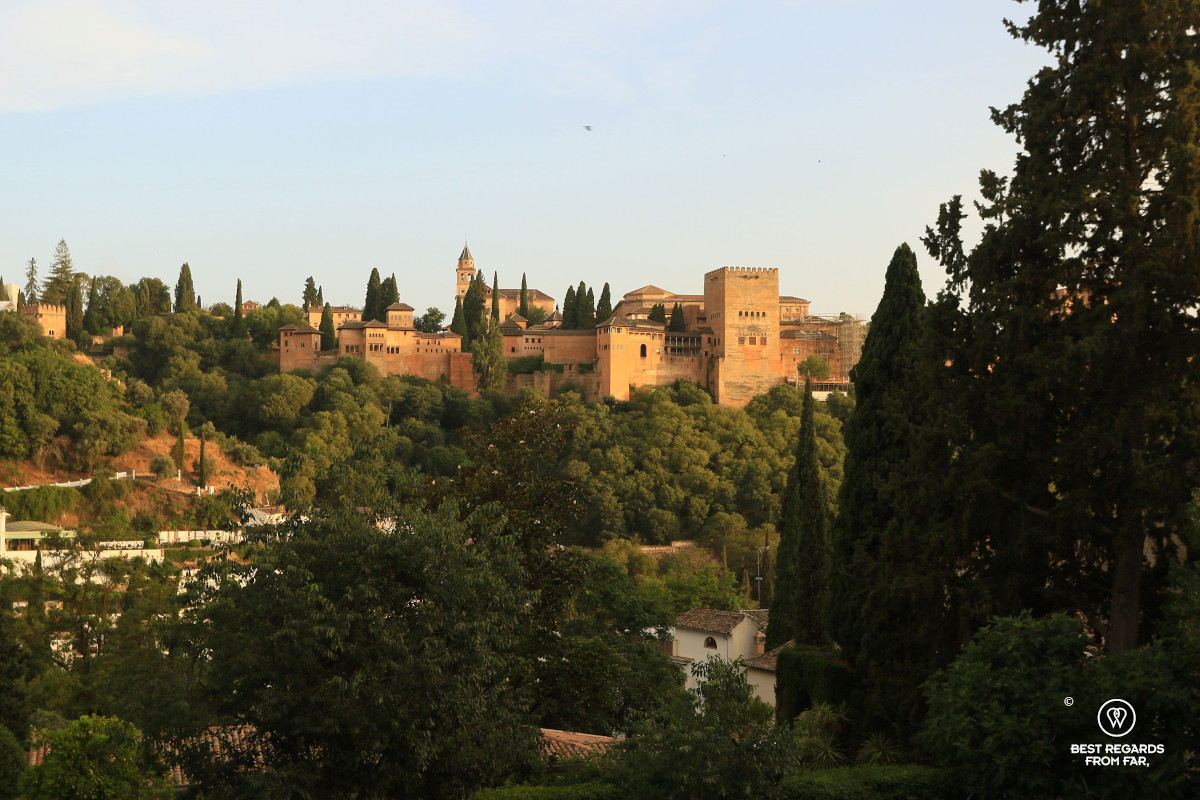 View on the Alhambra in Granada.