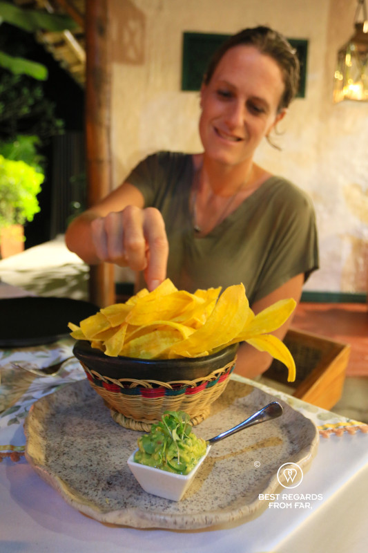 Plantain fries at Hacienda Bambusa.