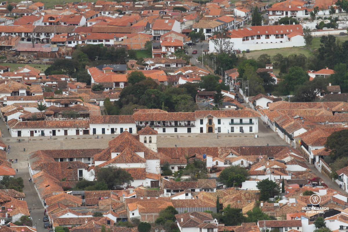 Terracotta rooftiles of a colonial town in South America.