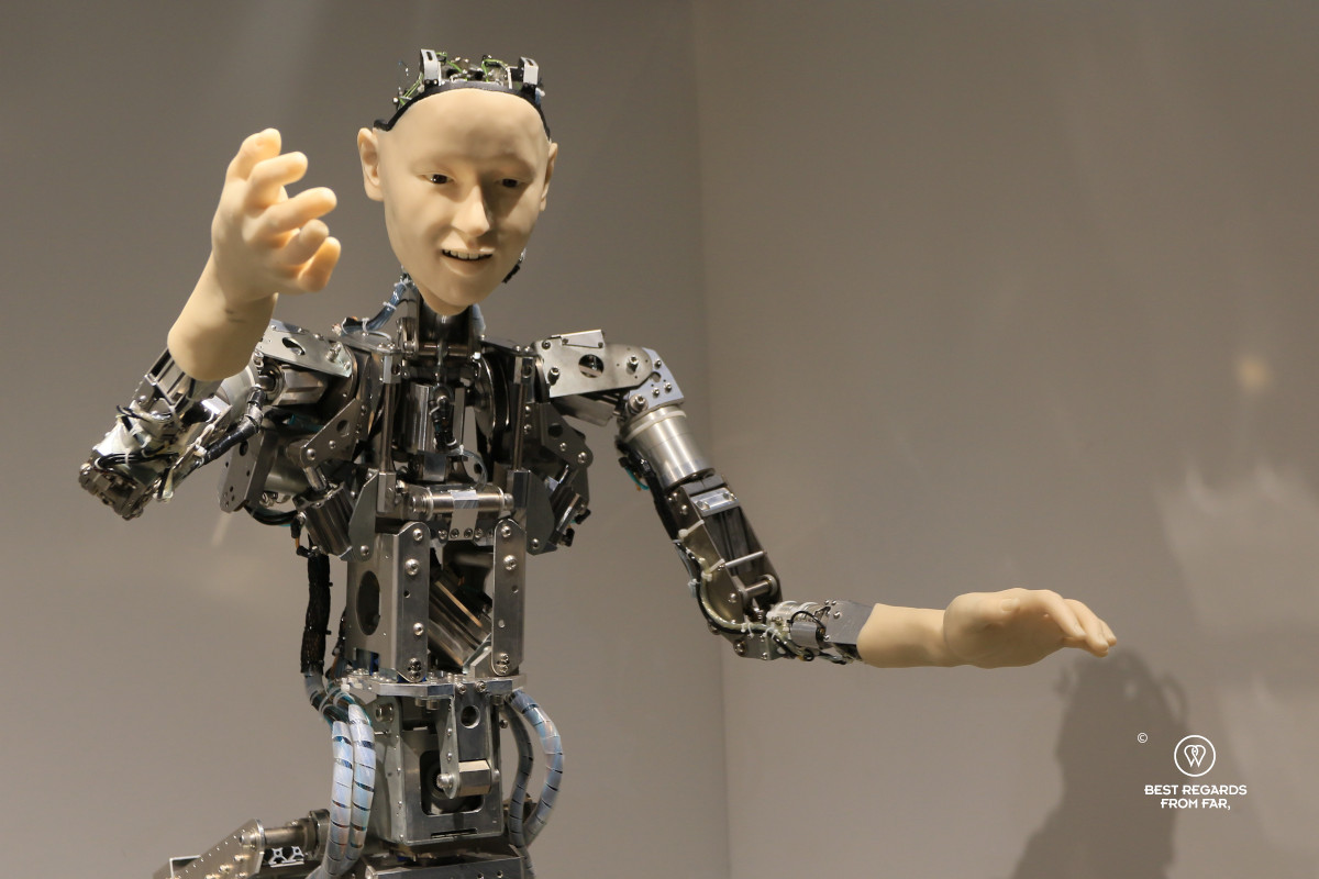 Android robot at the Miraikan Museum in Odaiba in Tokyo.