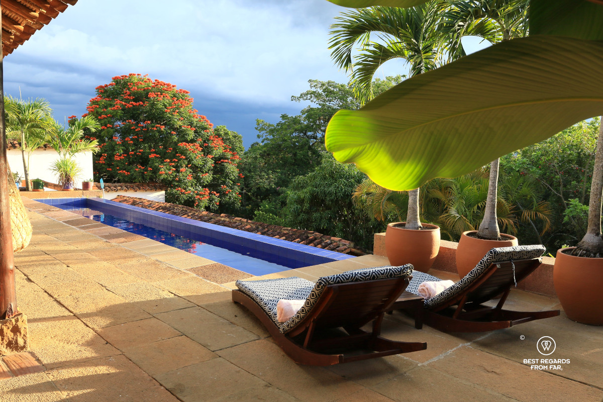 The pool at Casa Yahri in Barichara.