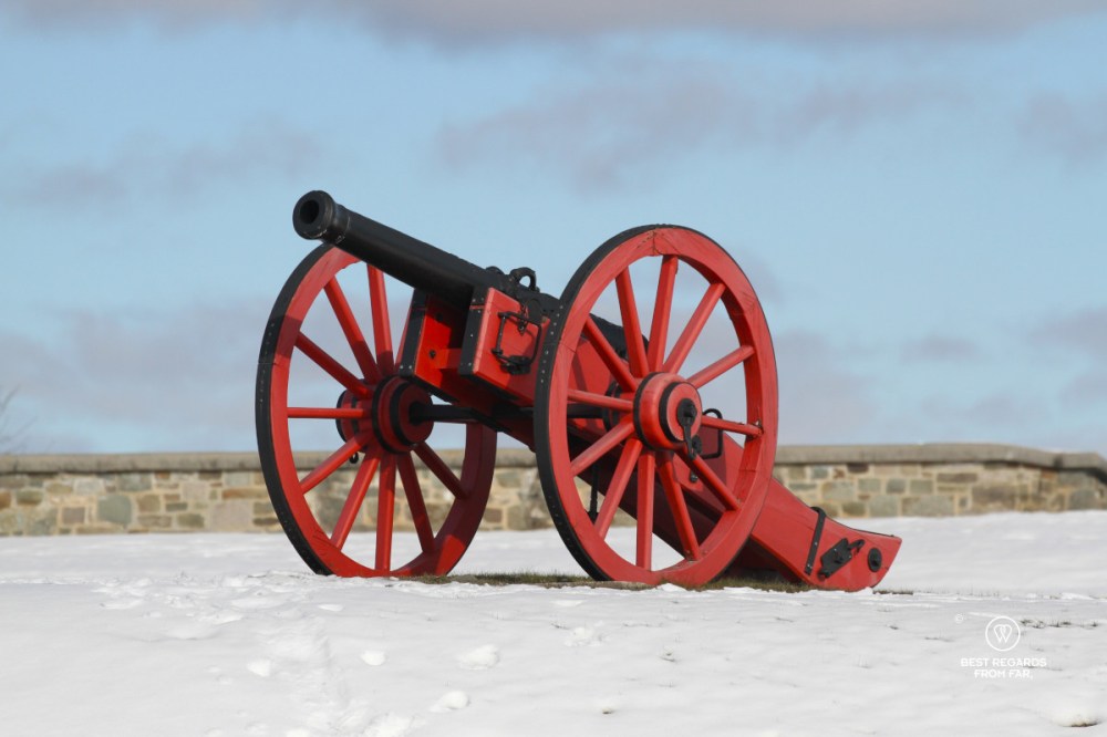 A canon at the Citadel of Quebec City.