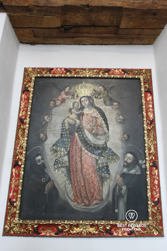 Chapel of the City Museum with Our Lady of the Angels by Jose Maria Jaramillo in Quito.