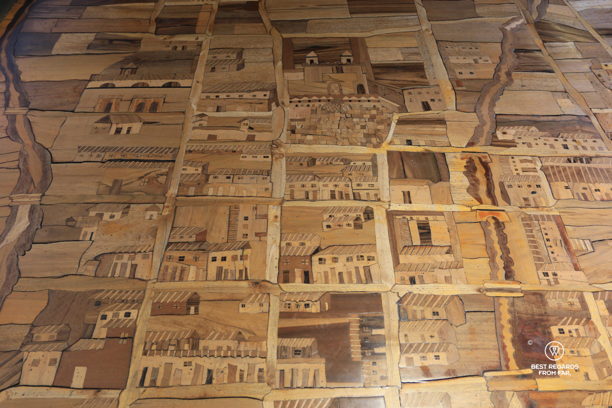 Colonial Quito in woodwork.