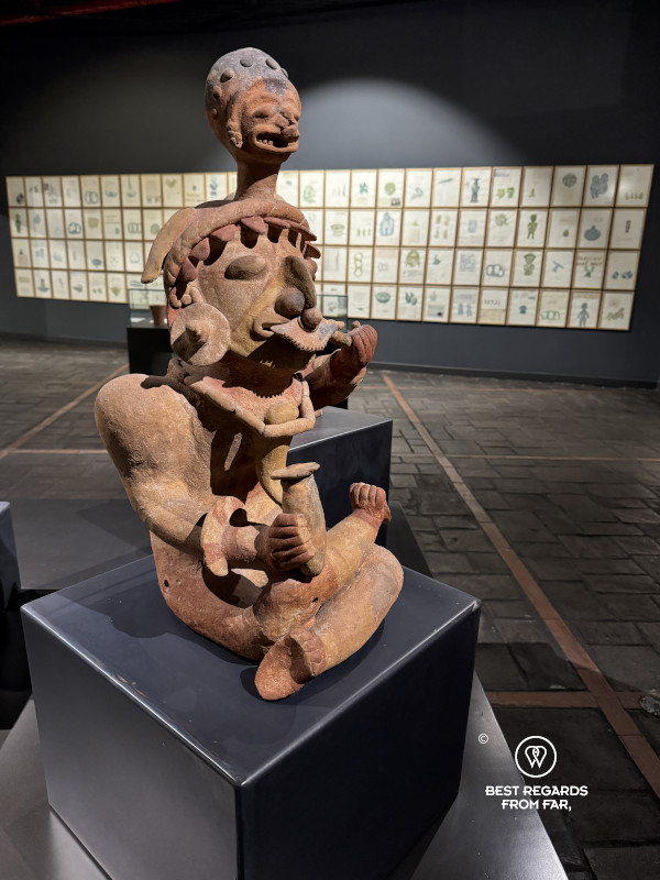 Nobility ceramic statue by the Bahia culture at the National Museum of Ecuador in Quito.