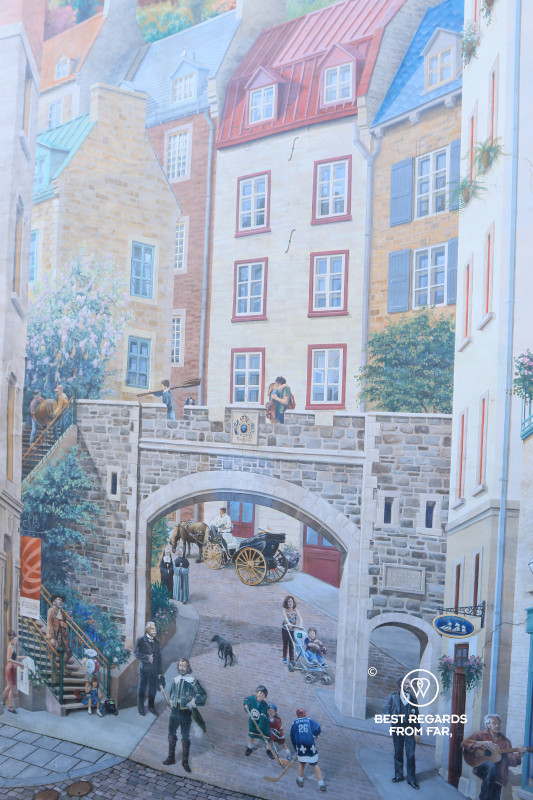 Who's who mural of Quebec City.