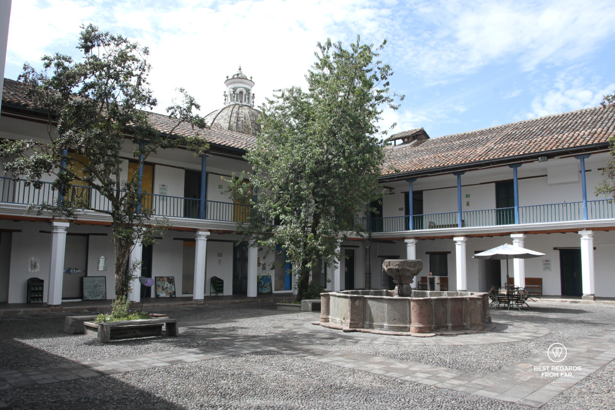The courtyard of the Quito City Museum.