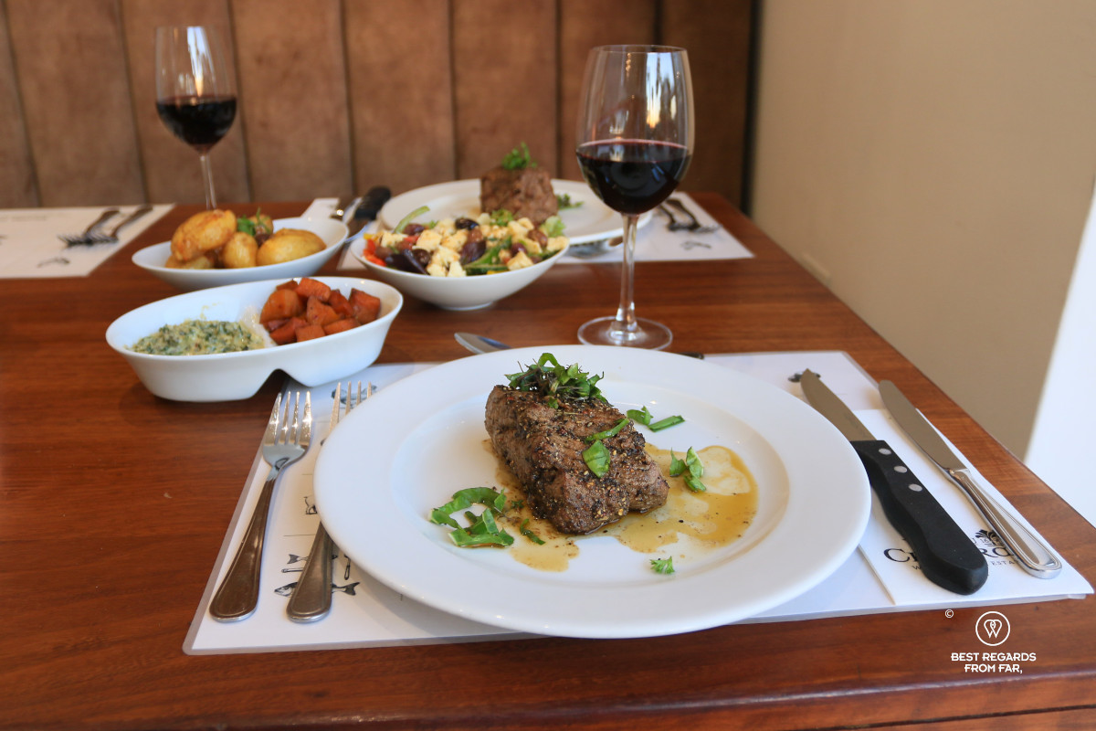 Beef fillet Chateaubriand at The Grillroom.