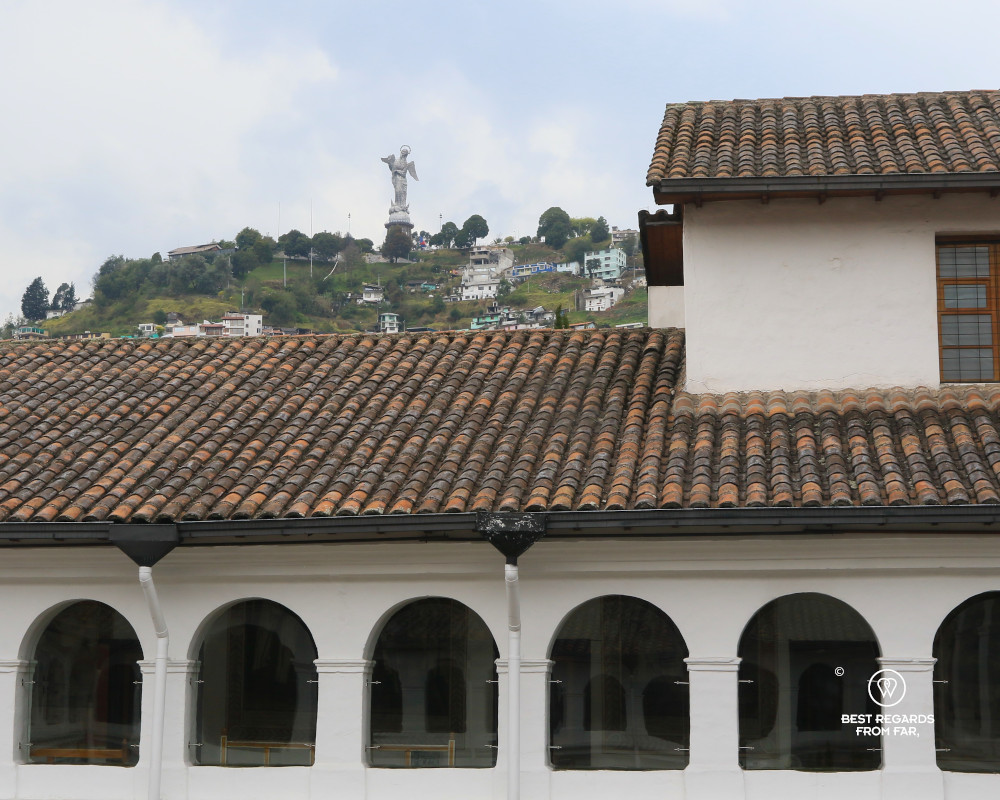 View on El Panecillo from El Carmen Alto Monastery.