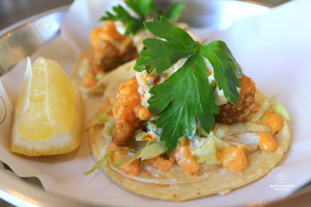 Crispy fish tacos at The Melting Pot in Cape Town.