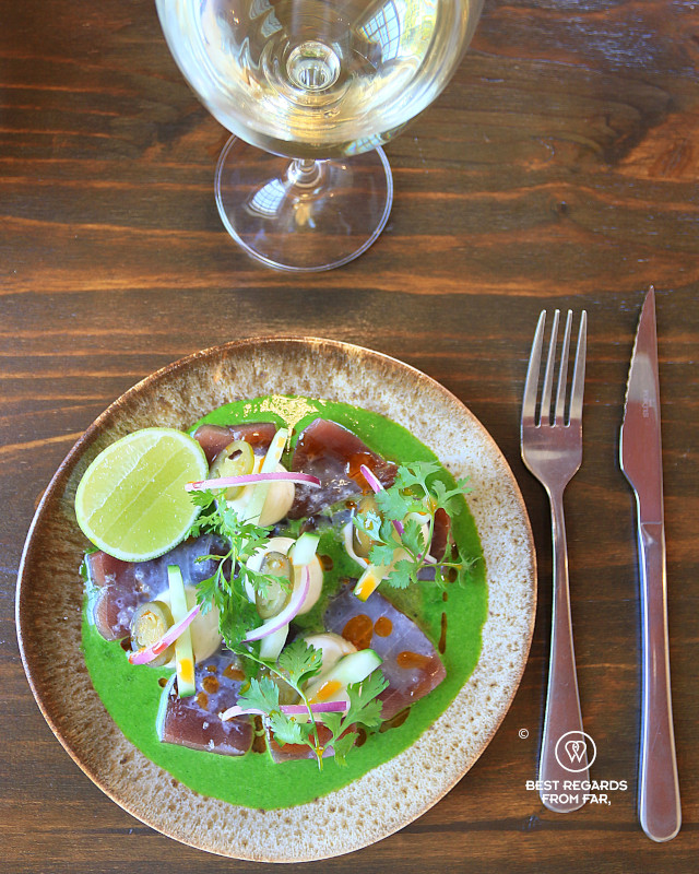 Tuna aguachile at The Melting Pot in Cape Town.