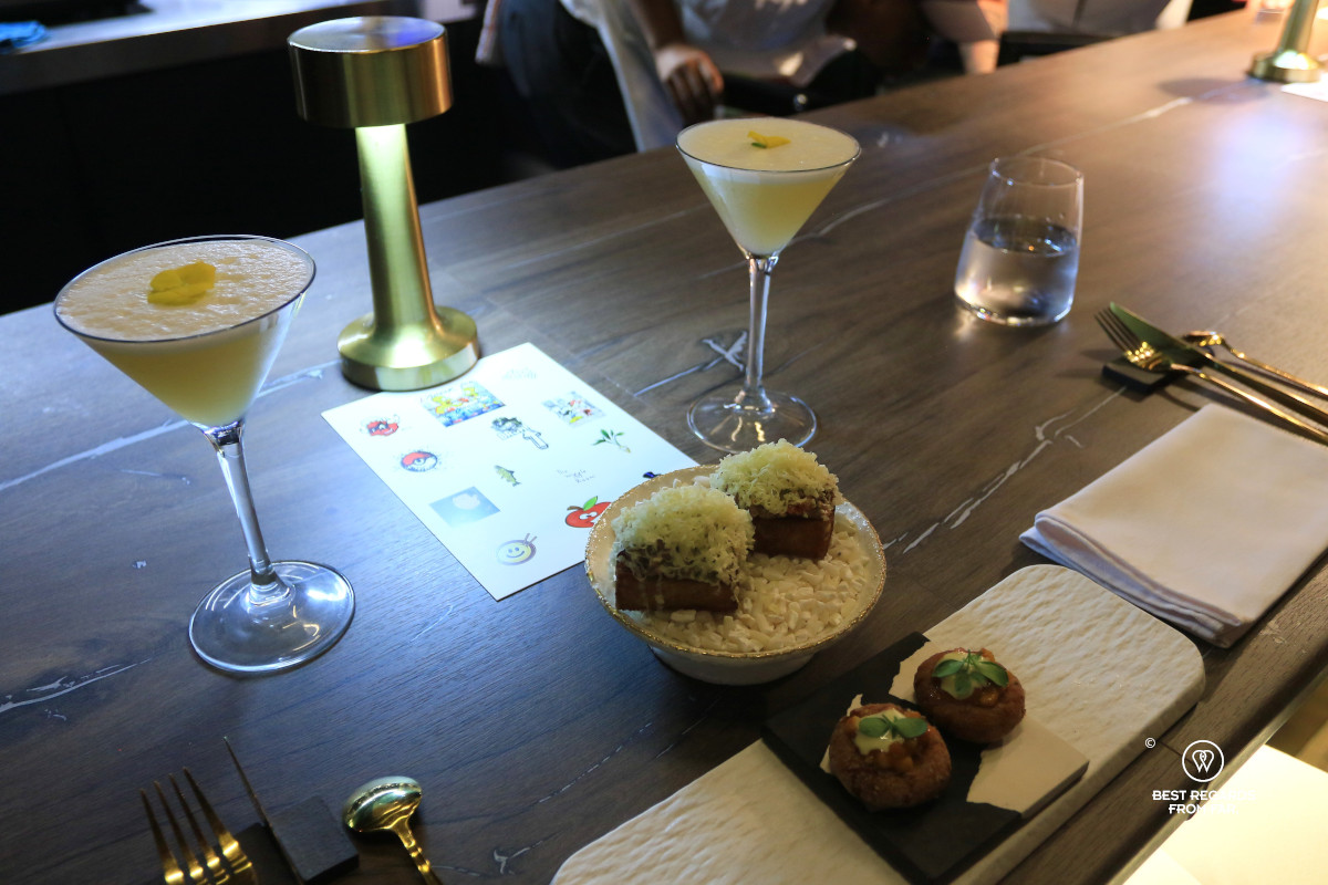 Cocktails and amuse bouche at The Wiggle Room in Cape Town.