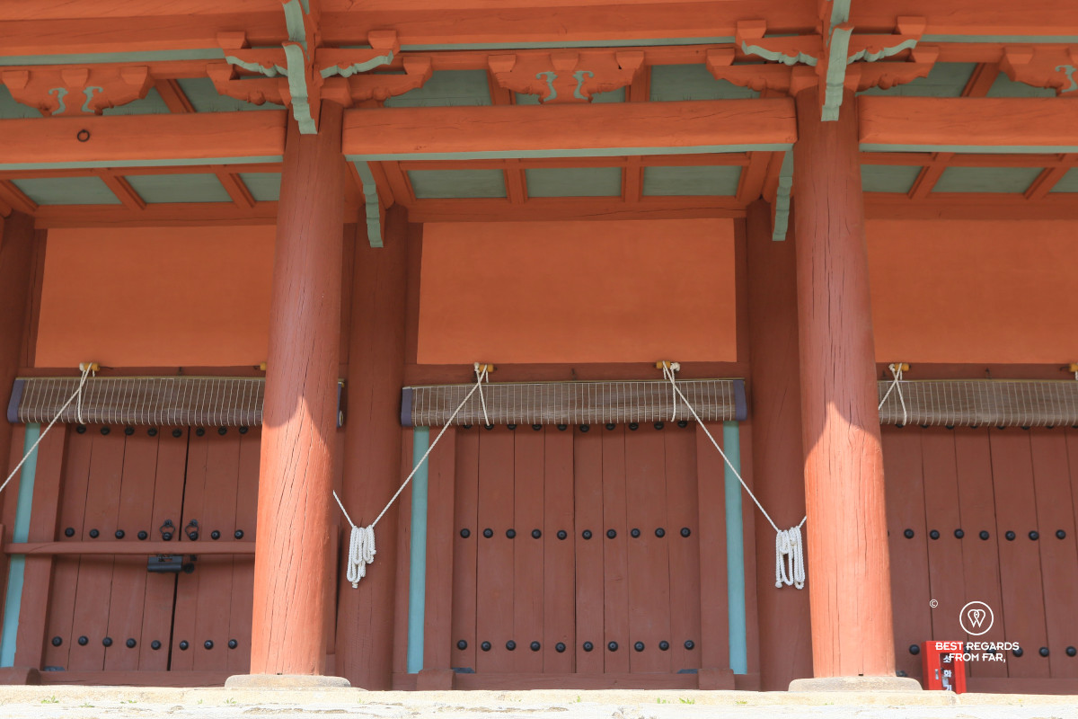 The Jeongjeon at the Jongmyo Shrine in Seoul.