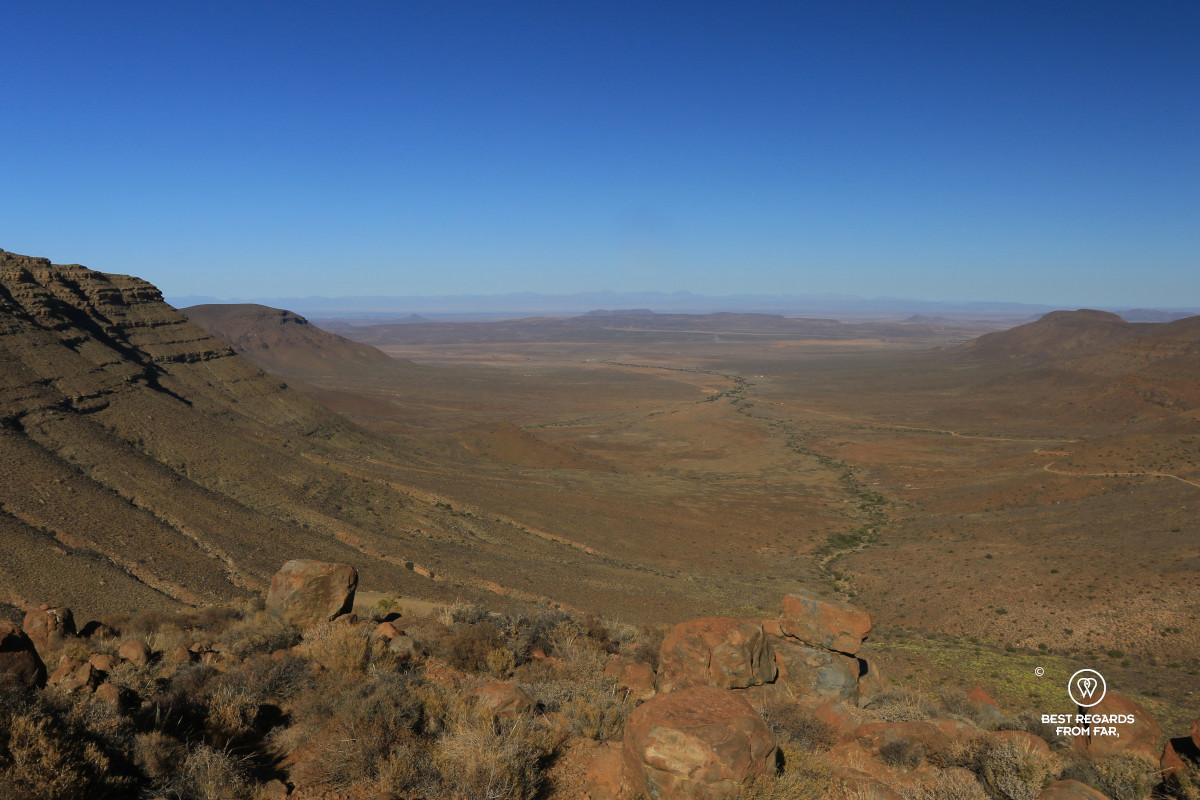 View over the Tankwa basin from the Gannaga mountain pass.