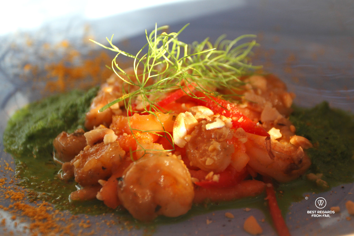 A salad as a starter at Rogge Cloof.