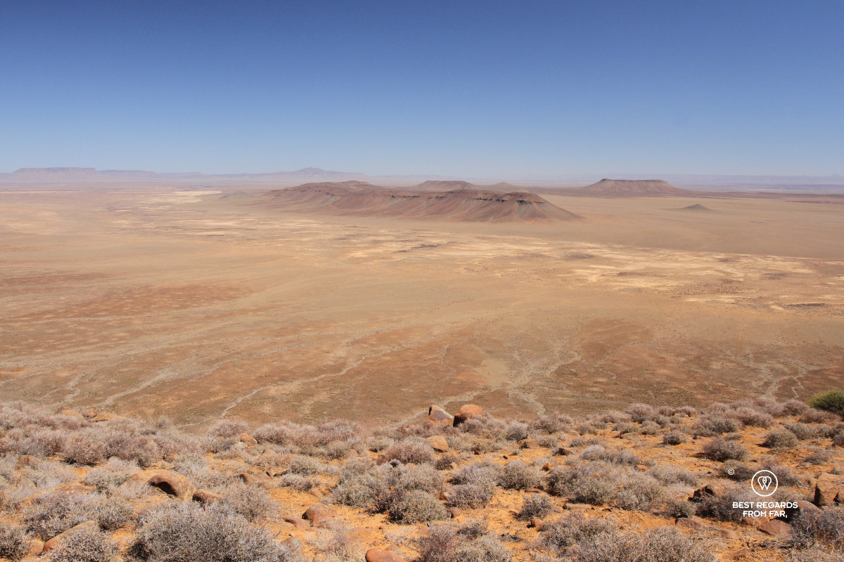 The Tankwa basin, a moon-like landscape seen from Elandsberg viewpoint.