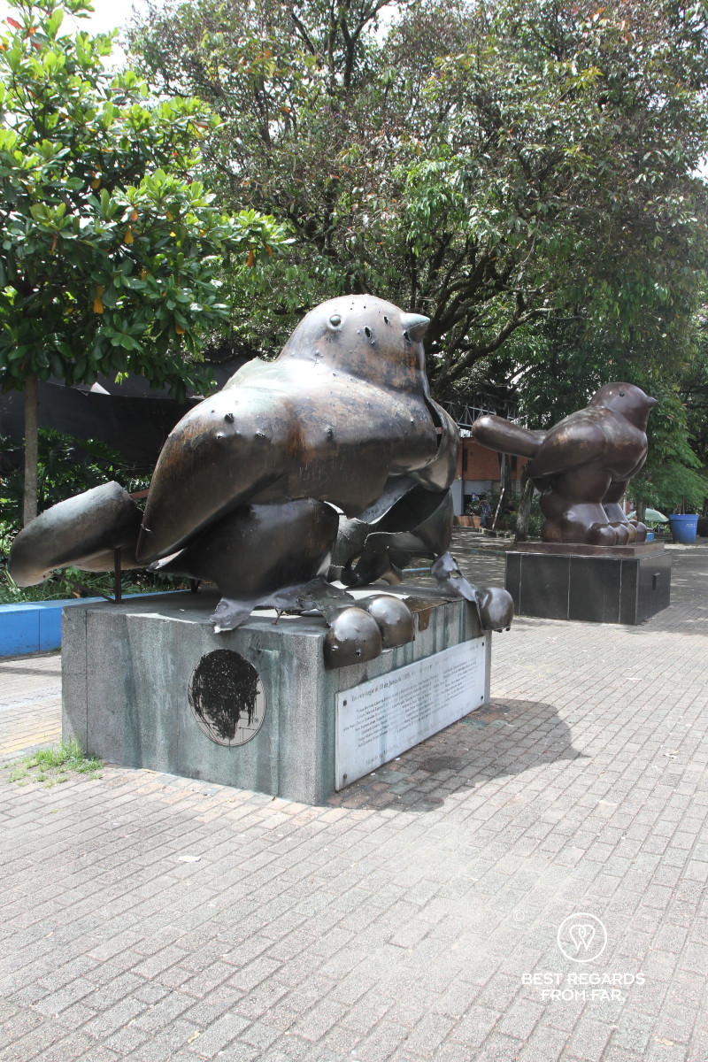 Blown up Bird by Botero in 1995 terror attack in Medellin.