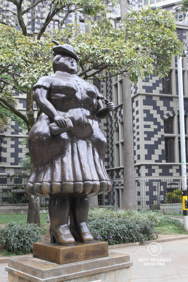 Mujer vestida by Botero in Medellin