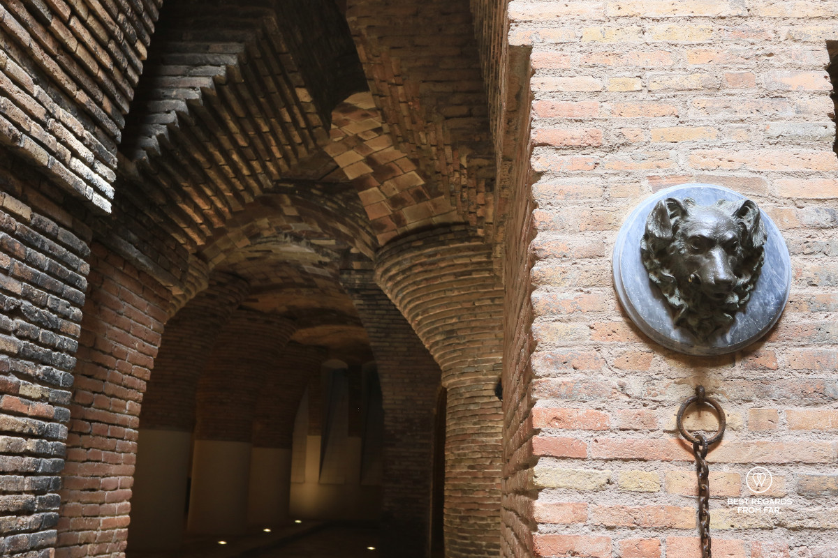 The underground stables and garage of Palau Güell.