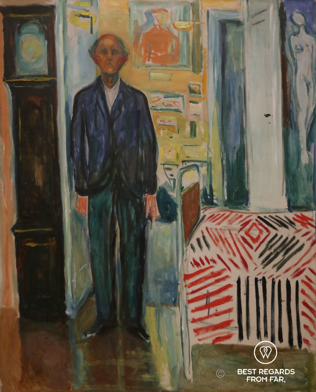 Between the clock and the bed, The Munch Museum, Oslo.