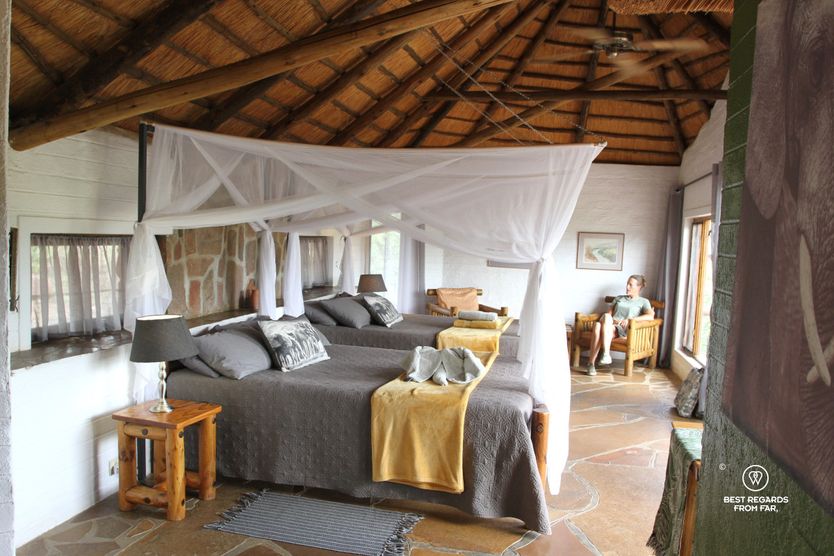 A room at Huab Lodge in Namibia.