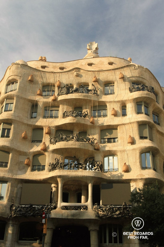 Façade of La Pedrera in Barcelona.