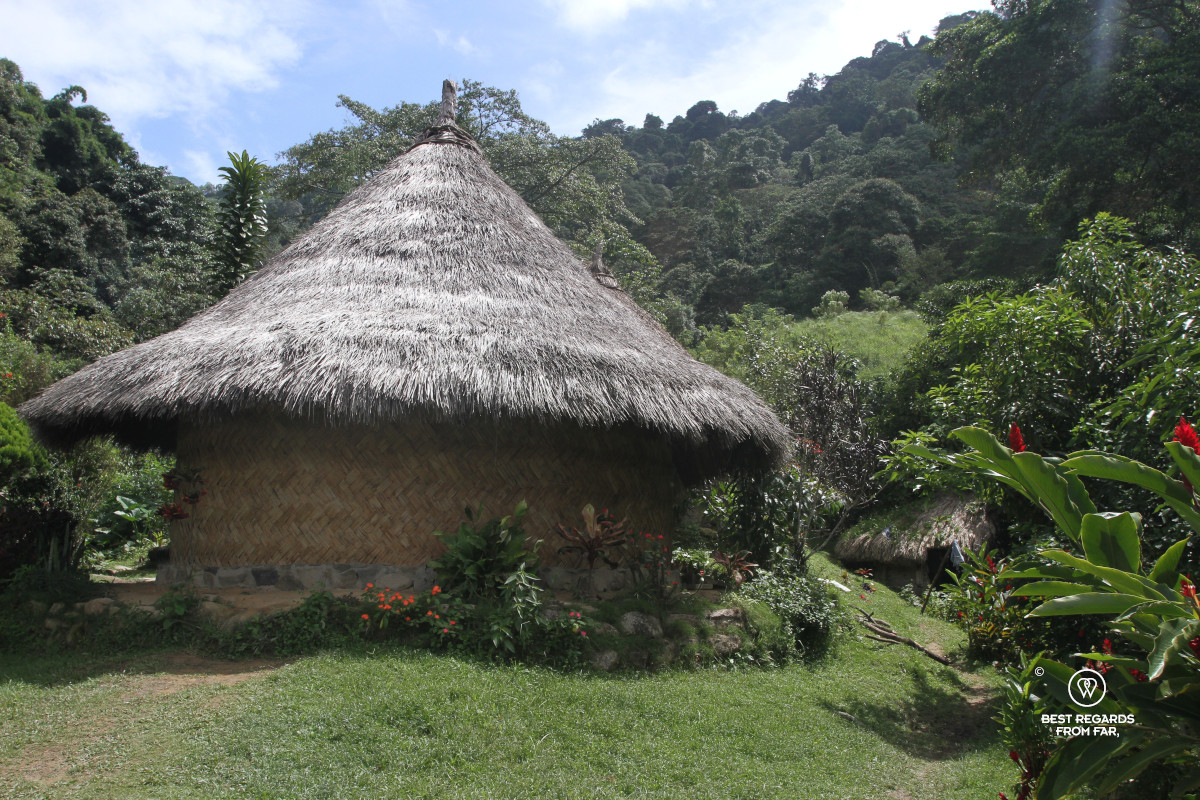 Typical Wiwa home in Awindua, Mundo Nuevo, Colombia.