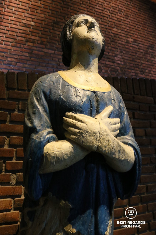 A wood-carved figurehead at the Norwegian Maritime Museum in Oslo.
