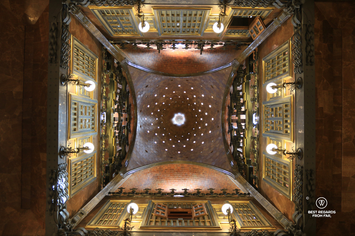 The majestic vestibule of Palau Güell.