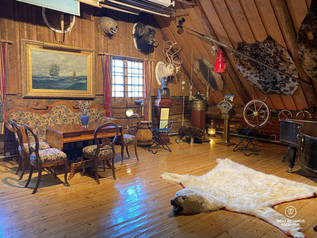 Inside the Polar Museum in Tromso, Norway.