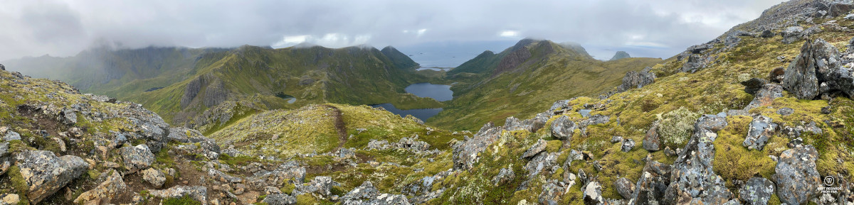 Panorama from the queen's trail in Stø, Norway.