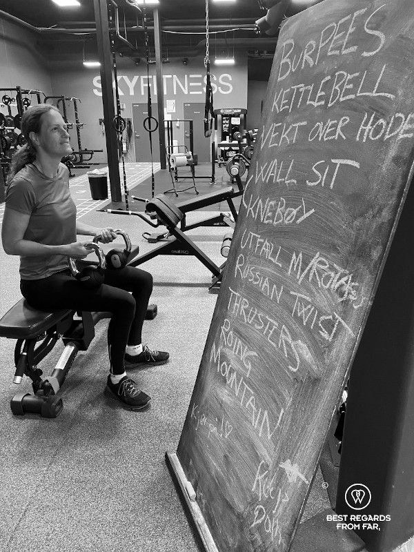 The gym at the Scandic Ishavshotel in Tromso.