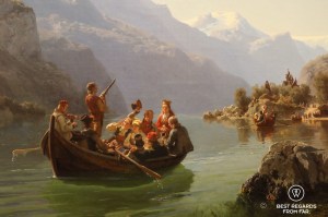 The Bridal procession on the Hardangerfjorj by Adolf Tideman and Hans Gude (1848), National Gallery, Oslo.