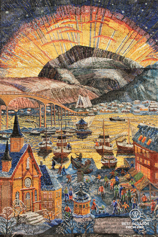 Mosaic representing Tromso, Norway.