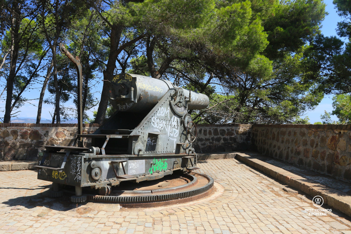 Artillery gun by the Castle of Montjuic in Barcelona.