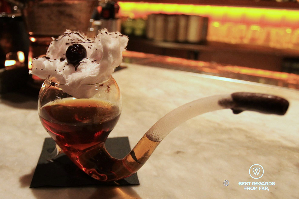 The Solera Presidente cocktail at El Paradiso bar in Barcelona.