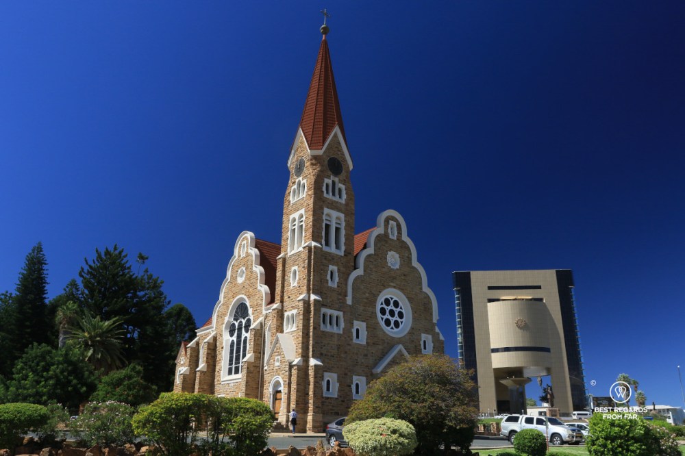 Christ Church and the Independence Museum in Windhoek.